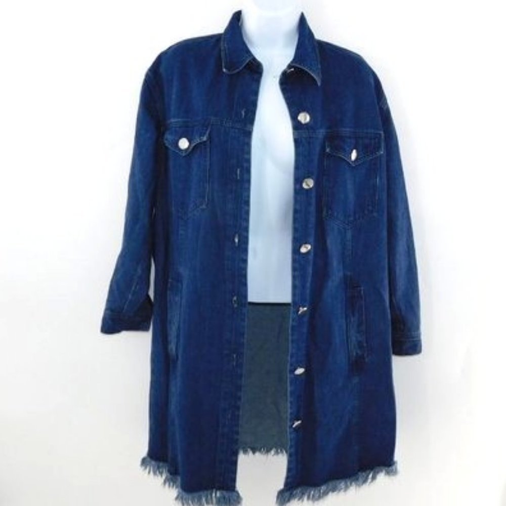 ASOS "The WhitePepper" Long Denim Jacket/Dress - Picture 4 of 10
